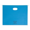 File Folders | Smead 64250 2 in. Capacity 1/5-Cut Tabs 1 Section Letter Size Hanging Pockets with Full-Height Gusset - Sky Blue (25/Box) image number 1