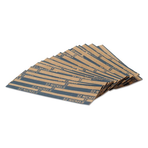 Office & Office Supplies | Pap-R Products 30005 2 Dollar Nickels Flat Coin Wrappers (1000/Box) image number 0