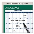 Bulletin Boards | AT-A-GLANCE PM310-28 12-Month (Jan to Dec): 2026 32 in. x 48 in. Vertical Erasable Wall Planner - White/Green Sheets image number 3