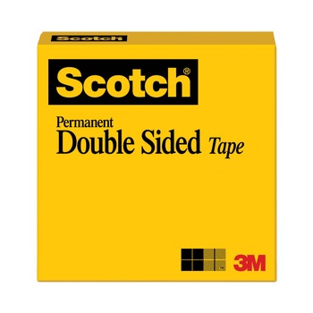 Scotch 665 3 in. Core 0.5 in. x 36 yds Double-Sided Tape - Clear (1-Roll)