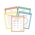 Sheet Protectors | C-Line 40620 Super Heavy-Duty Top Load 9 in. x 12 in. Insert Reusable Dry Erase Pockets - Clear Front, Assorted Border Colors (25/Box) image number 2