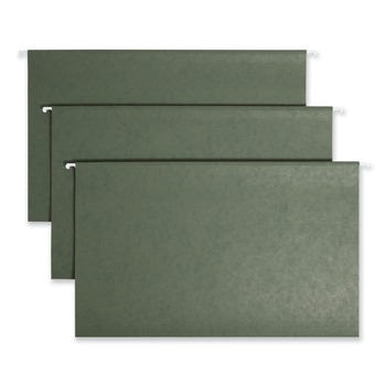 Smead 64136 Legal Size 1/3-Cut Tabs TUFF Hanging Folders with Easy Slide Tab - Standard Green (20/Box)