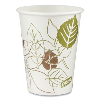 Dixie 2338WS Pathways 8 oz. Paper Hot Cups (25/Bag, 20 Bags/Carton)