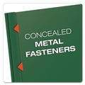 File Folders | Oxford 55856EE 8.5 in. x 11 in. 0.5 in. Capacity Report Cover - Clear/Hunter Green (25/Box) image number 2