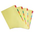 Dividers & Tabs | Universal UNV20840 11 in. x 8.5 in. Insertable Tab Index with 8 Assorted Tabs - Buff (24/Box) image number 0