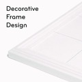 White Boards | U Brands 2075U00-01 30 x 20 Magnetic Dry Erase Calendar with Decor Frame - White Surface/White Wood Frame image number 1