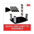 Back to School Sale | 3M MS90B 20 in. x 12 in. x 1 in. to 5.78 in. 40-lb. Capacity Adjustable Monitor Stand - Black/Silver image number 6