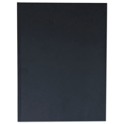 Notebooks & Pads | Universal UNV66353 10.25 in. x 7.63 in. 1-Subject Wide/Legal Rule Casebound Hardcover Notebook - Black Cover image number 0