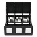 File Folders | Advantus 34091 10 in. x 10 in. x 10.25 in. Three Slots Literature File - Black image number 1