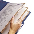 File Folders | Smead 14096 8 SafeSHIELD Fasteners 3 Dividers Letter Size Eight-Section Pressboard Top Tab Classification Folders - Dark Blue (10/Box) image number 4