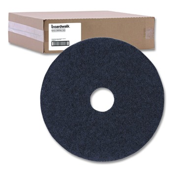 Boardwalk BWK4012BLA 12 in. Diameter Stripping Floor Pads - Black (5/Carton)