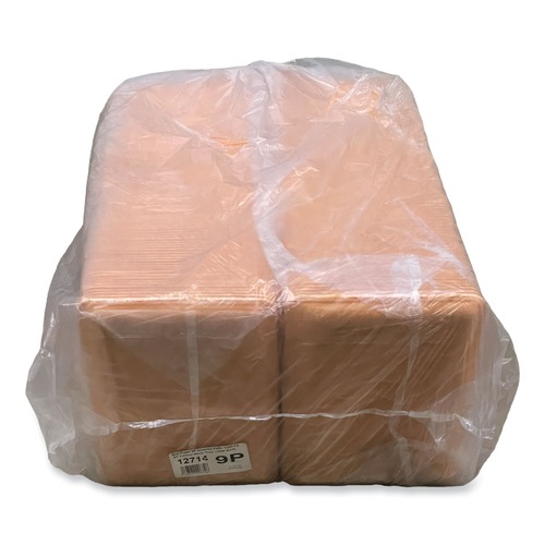 Food Trays, Containers, and Lids | GEN 9PYEL 12.25 in. x 9.25 in. x 0.62 in. #9P Meat Trays - Yellow (200/Carton) image number 0