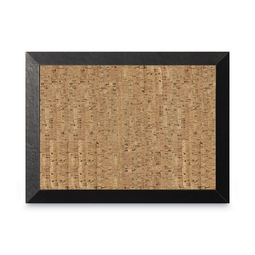 Bulletin Boards | MasterVision SF0722581012 36 in. x 24 in. Natural Cork Bulletin Board - Tan Surface/Black Wood Frame image number 0