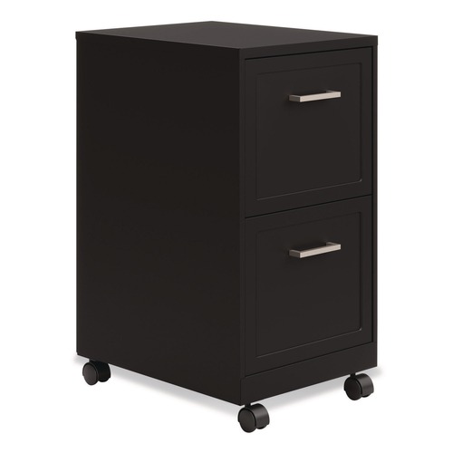 Office Filing Cabinets & Shelves | Alera 26413 Two-Drawer Mobile Vertical File 2 Letter-Size File Drawers 14.25 x 18 x 26.7 - Black image number 0