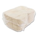 Food Trays, Containers, and Lids | Boardwalk BWKHINGE96NPFA 6 in. x 3 in. x 9 in. Bagasse PFAS-Free Hinged Lid Food Containers - Tan (250/Carton) image number 3