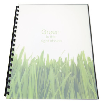 | GBC 25817 11 in. x 8.5 in. Unpunched 100 Percent Recycled Poly Binding Cover - Frost (25/Pack)