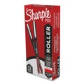 Pens | Sharpie Roller 2101304 Medium 0.7 mm Professional Design Rollerball Stick Pen - Red Ink, Black/Red Barrel (1-Dozen) image number 0