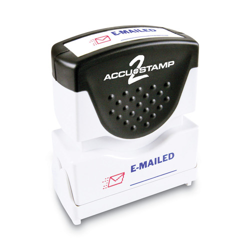 Stamps & Stamp Supplies | ACCUSTAMP2 035541 1.63 in. x 0.5 in. EMAILED Pre-Inked Shutter Stamp - Red/Blue image number 0