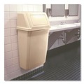 Trash & Waste Bins | Rubbermaid Commercial FG782200BEIG Slim Jim 15-Gallon Wall-Mounted Container - Beige image number 4