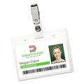 Label & Badge Holders | Avery 02921 2-1/4 in. x 3-1/2 in. Secure Horizontal Top Clip-Style Badge Holders - Clear (50/Box) image number 1