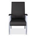 Office Chairs | Alera ALEML2419 metaLounge Series 24.6 in. x 26.96 in. x 42.91 in. High-Back Guest Chair - Black Seat/Back, Silver Base image number 0