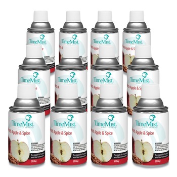 TimeMist 1042818 6.6 oz. Aerosol Spray Dutch Apple and Spice Premium Metered Air Freshener Refill (12/Carton)