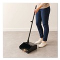 Dust Pans | Boardwalk 528101 34 in. Plastic/Aluminum Handle 11-3/4 in. Wide Lobby Dust Pan - Black/Silver image number 3