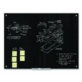 White Boards | U Brands 171U00-01 47 x 35 Glass Dry Erase Board - Black Surface image number 6