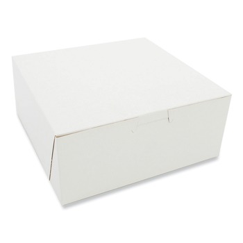  | SCT 1517 7 in. x 7 in. x 3 in. Paper Standard Bakery Boxes - White (250/Carton)