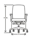 Office Chairs | HON HONNR12SAMC22BT Nucleus Series 16.63 to 21.13 Seat Height Recharge Task Chair - Frost Seat, Black Back, Black Base image number 2