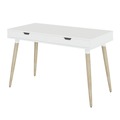 Office Desks & Workstations | Alera ALEWSS4824WB 47.24 in. x 23.62 in. x 29.53 in. Scandinavian Writing Desk - White/Beigewood image number 1