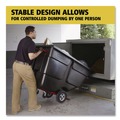 Trash & Waste Bins | Rubbermaid Commercial FG131400BLA Rotomolded Plastic Rectangular 850 lbs. Capacity Tilt Truck - Black image number 6