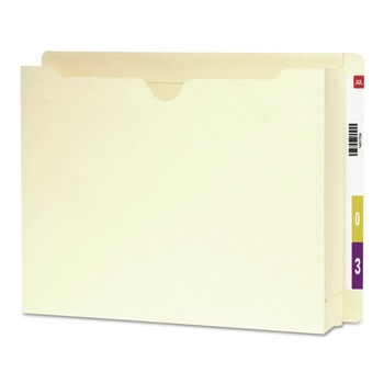 Smead 76910 Letter Size Straight Tab Heavyweight End Tab File Jacket with 2 in. Expansion - Manila (25/Box)