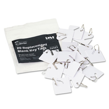 PRODUCTS | PM Company 04983 1.63 in. x 1.5 in. Replacement Slotted Key Cabinet Tags - White (20/Pack)