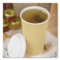 Cups and Lids | Karat C-KRC520 20 oz Ripple Hot Cups - Kraft/White (500/Carton) image number 3