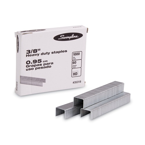 Staples | Swingline S7035318E 0.38 in. Leg 0.5 in. Crown S.F. 13 Heavy-Duty Steel Staples (1000/Box) image number 0