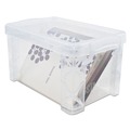 Back to School Sale | Advantus 40305 Holds (500) 4 in. x 6 in. Cards 7.25 in. x 5 in. x 4.75 in. Plastic Super Stacker Storage Boxes - Clear image number 1