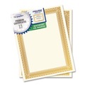 Copy & Printer Paper | Geographics 47829 8.5 in. x 11 in. Award Certificates - Ivory with Elegant Gold Border (15/Pack) image number 1