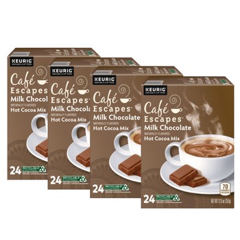 COFFEE | Cafe Escapes 5000330121 Hot Cocoa K-Cups - Milk Chocolate (96/Carton)