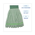 Mops | Boardwalk BWKMWTMG Microfiber Looped-End Wet Mop Head - Medium, Green image number 2