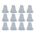 Mops | Boardwalk BWK232R 32 oz. Rayon Fiber Premium Standard Head - White (12/Carton) image number 0