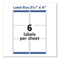 Just Launched | Avery 08164 TrueBlock 3-1/3 in. x 4 in. Shipping Labels - White (6/Sheet, 25 Sheets/Pack) image number 8
