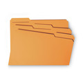 File Folders | Smead 17534 0.75 in. Expansion Assorted 1/3-Cut Tabs Legal Size Reinforced Top Tab Colored File Folders - Orange (100/Box) image number 3