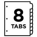 Dividers & Tabs | Avery 14435 11 in. x 8.5 in. 8 Big Tab Printable White Label Tab Dividers - White (20/PK) image number 6