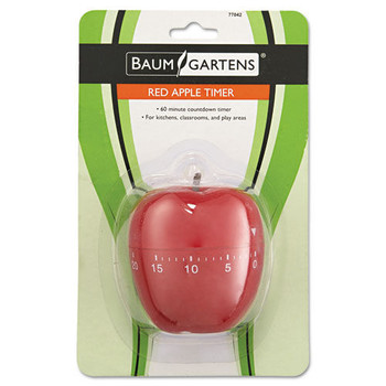 CLOCKS | Baumgartens 77042 4 in. Diameter x 4 in. h Apple Shaped Timer - Red