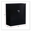 Office Filing Cabinets & Shelves | Alera CM4218BK 36 in. x 18 in. x 42 in. Assembled High Storage Cabinet with Adjustable Shelves - Black image number 3