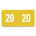 Labels | Smead 67920 0.5 x 1 Yearly End Tab 20 File Folder Labels - Yellow (250/Pack) image number 1