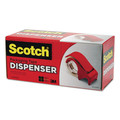 Packing Tapes | Scotch DP-300-RD Compact and Quick Loading Dispenser for Box Sealing Tape - Red image number 1