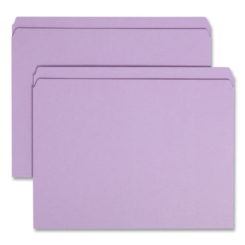 Just Launched | Smead 12410 Colored File Folders with Reinforced Top Straight Tabs - Letter, Lavender (100/Box) image number 0