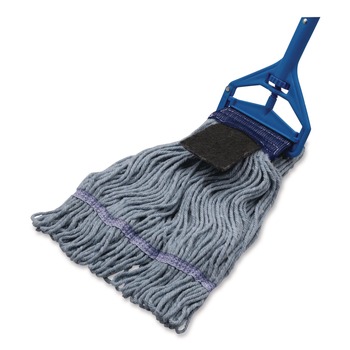CLEANING TOOLS | Carlisle 369418S14 36 x 6 x 3 Looped-End Cotton Mop - Medium/Blue